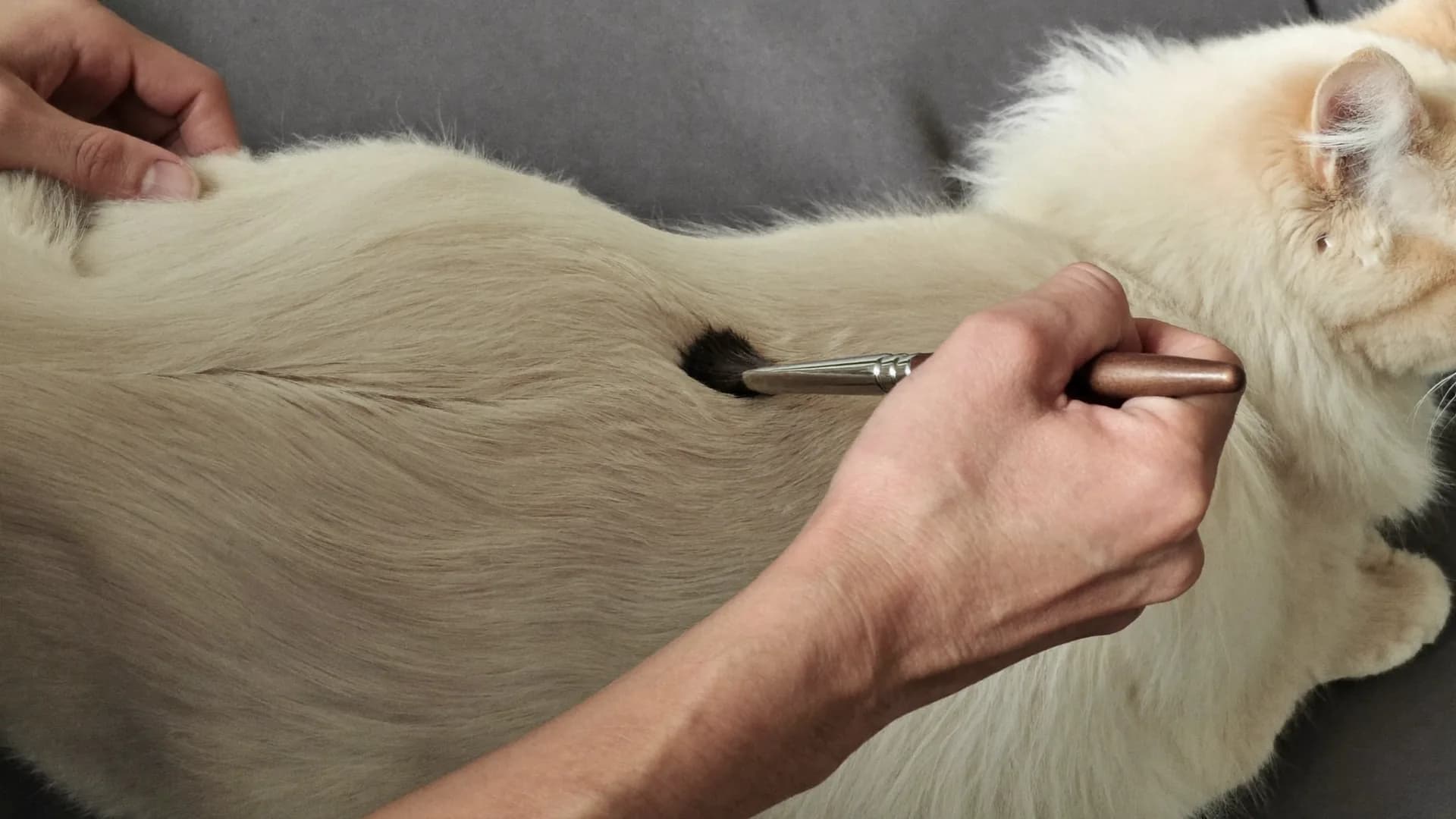 Grooming a long-haired cat: staying ahead of the mats