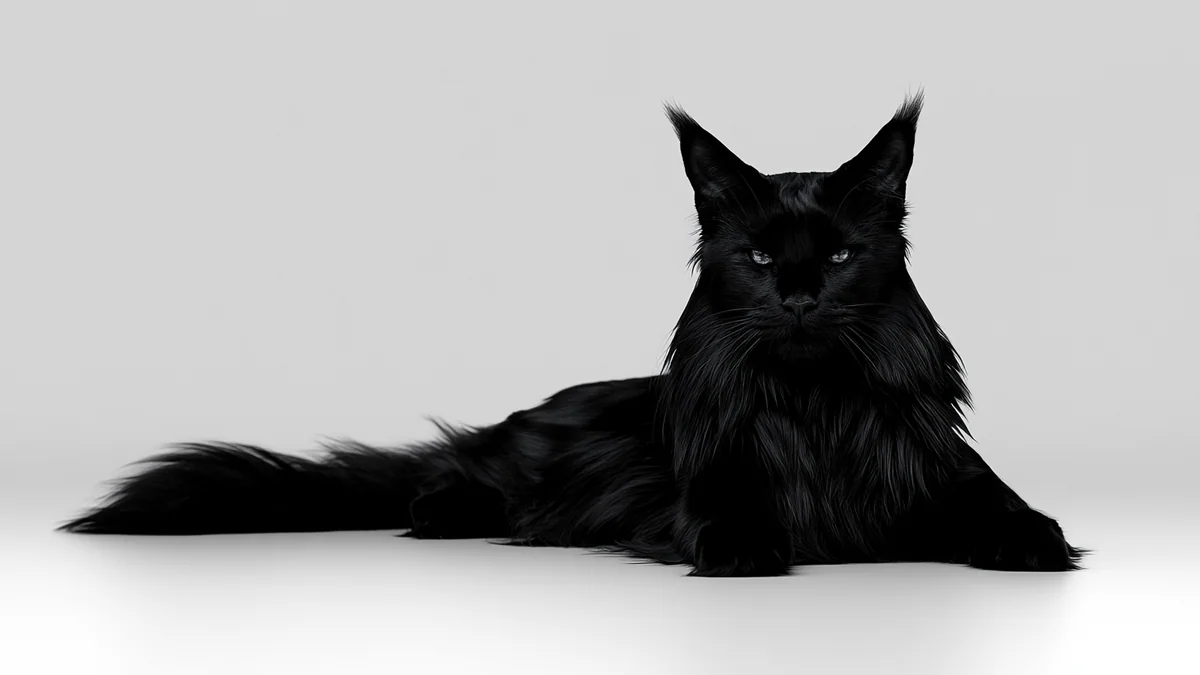 Illustration eines Maine-Coon-Katze