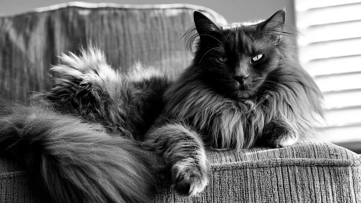 Illustration eines Nebelung-Katze