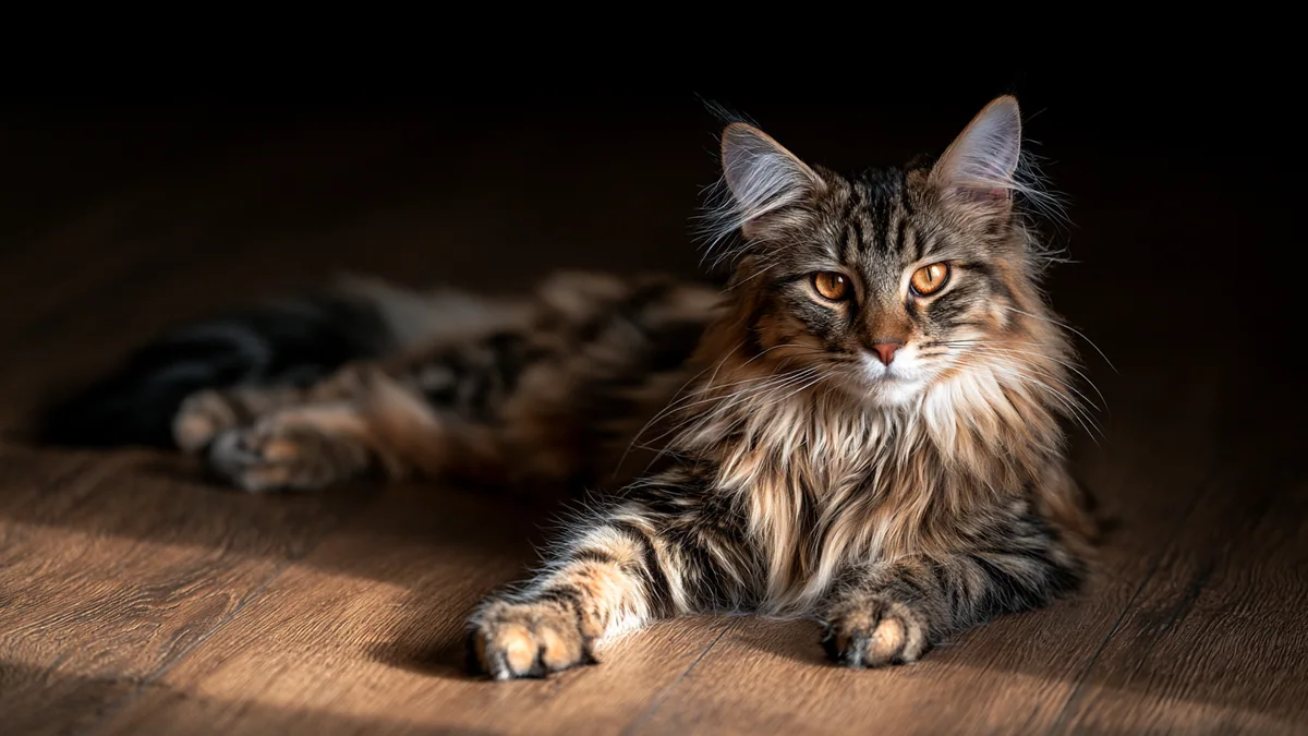 Illustration eines Norwegische Waldkatze